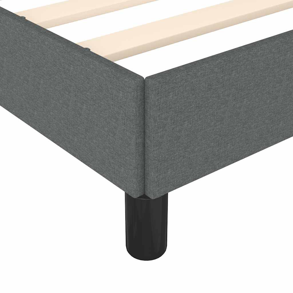 vidaXL Bed Frame without Mattress Dark Grey California King Fabric