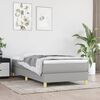 vidaXL Bed Frame without Mattress Light Grey Twin Fabric (US Only)