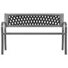 vidaXL Garden Bench Black 120 cm Steel