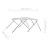 vidaXL 3 Bow Bimini Top White 183x180x137 cm