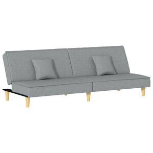 vidaXL Sofa Bed Light Grey Fabric
