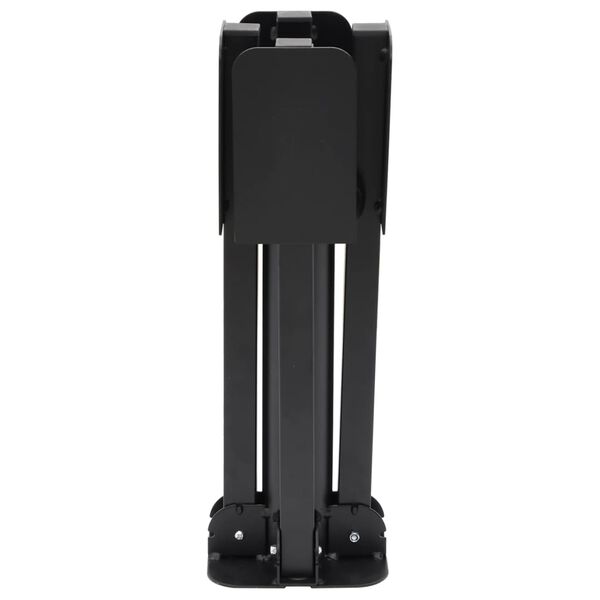 vidaXL Parasol Base Foldable for Ø38/48 mm Pole Glossy Black Steel