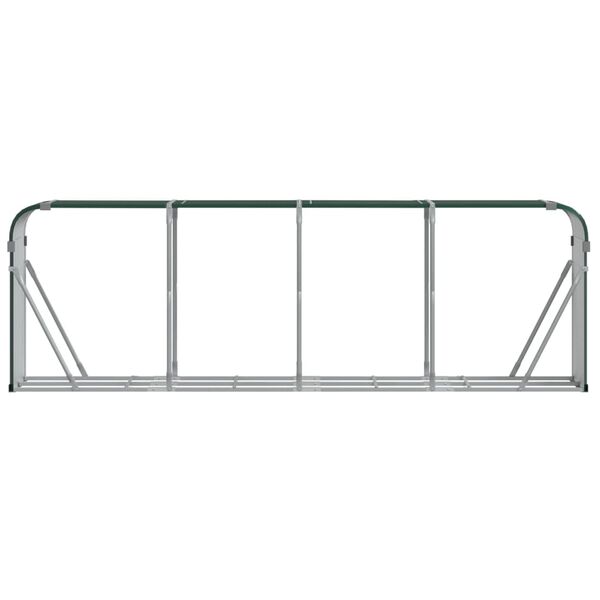 vidaXL Log Holder Green 300x45x100 cm Galvanised Steel