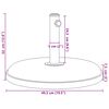 vidaXL Parasol Base for Ø32/35/38 mm Poles 25 kg Round