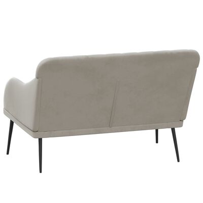 vidaXL Bench Light Grey 110x76x80 cm Velvet