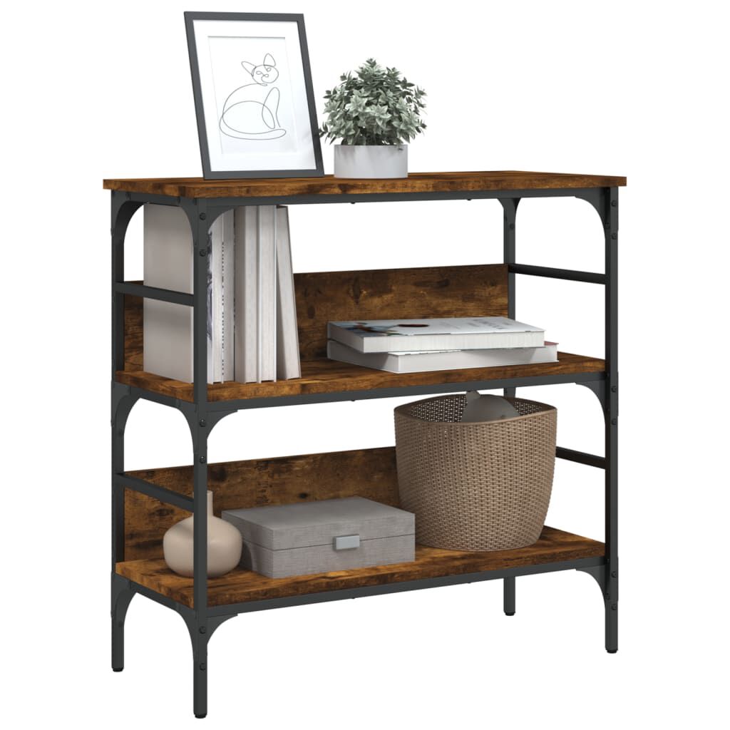 vidaXL Console Table Smoked Oak 75x32x75 cm Engineered Wood