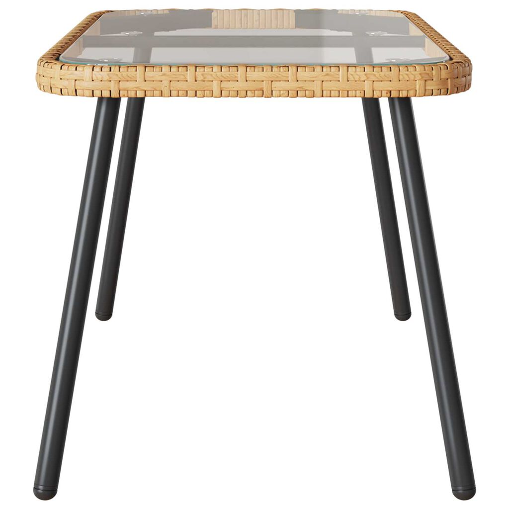 vidaXL Coffee Table Natural 90x45x42 cm Poly Rattan
