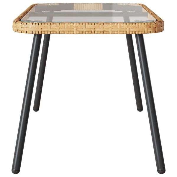 vidaXL Coffee Table Natural 90x45x42 cm Poly Rattan