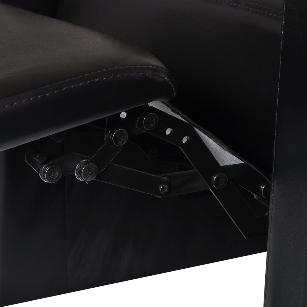 vidaXL 2-Seater Home Theatre Recliner Sofa Black Faux Leather