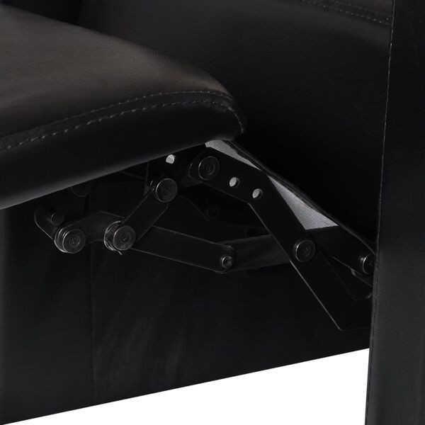 vidaXL 2-Seater Home Theatre Recliner Sofa Black Faux Leather