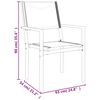 vidaXL 3 Piece Garden Dining Set Black Steel and Textilene