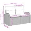 vidaXL Garden Sofa Set with Cushion 6 pcs Black Poly rattan