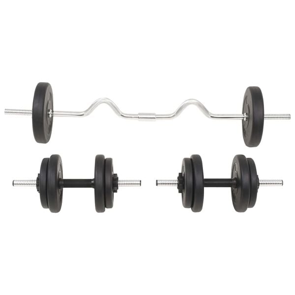vidaXL Barbell and Dumbbell Set 30 kg