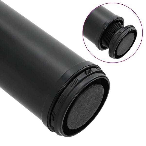 4 Height Adjustable Table Legs Black 870 mm
