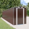 vidaXL Garden Shed Dark Brown 192x938x223 cm Galvanised Steel