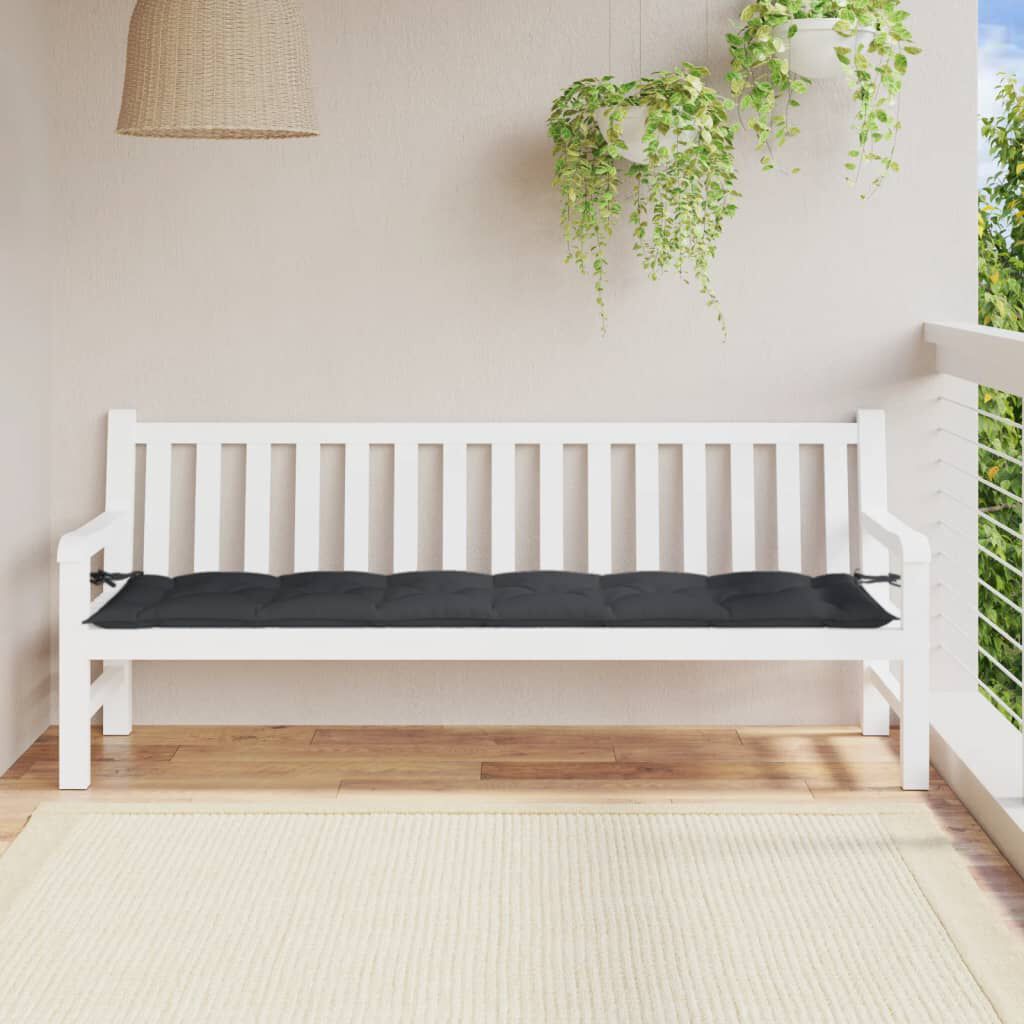 vidaXL Garden Bench Cushion Melange Anthracite 200x50x7 cm Fabric