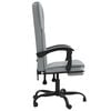 vidaXL Reclining Office Chair Light Grey Fabric