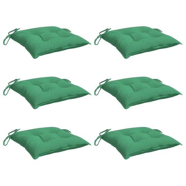 vidaXL Pallet Cushions 6 pcs Green 50x50x7 cm Oxford Fabric