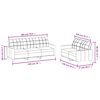 vidaXL 2 Piece Sofa Set with Cushions Black Faux Leather