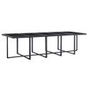 vidaXL 15 Piece Outdoor Dining Set with Cushions Poly Rattan Black