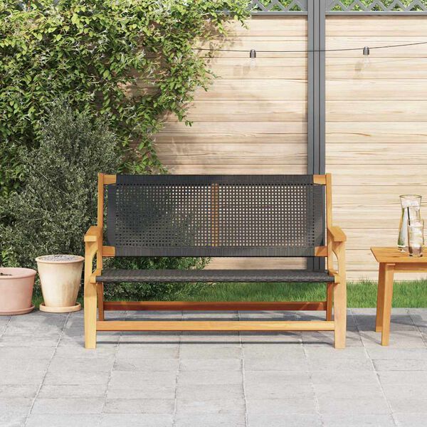 vidaXL Garden Furniture Black 122 x 78 x 73cm Solid Acacia wood