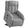 vidaXL Stand up Massage Recliner Chair Light Grey Fabric