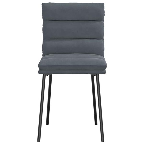 vidaXL Dining Chairs 4 pcs Dark Grey Velvet