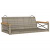 vidaXL Swing Bench Grey 109x62x40 cm Poly Rattan