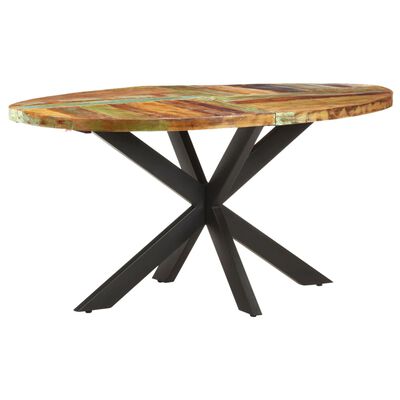 vidaXL Dining Table 160x90x75 cm Solid Reclaimed Wood