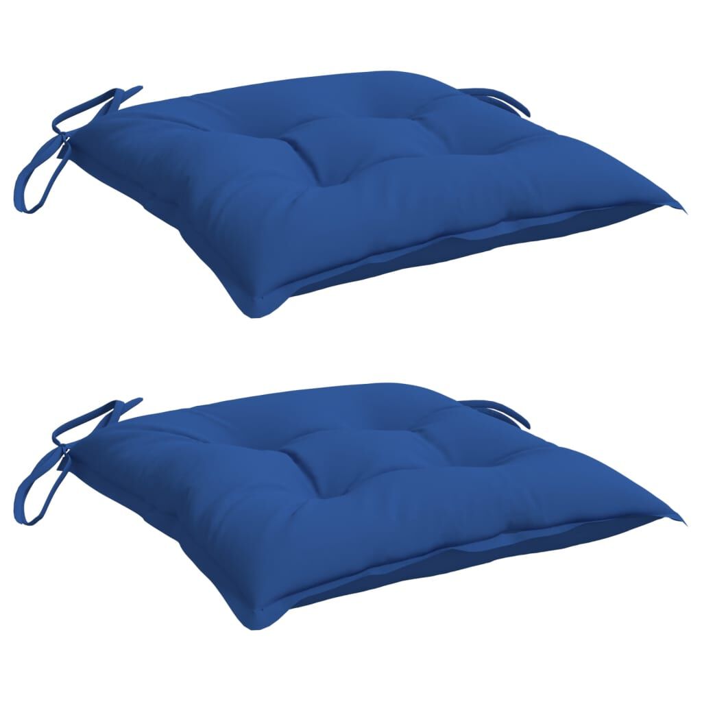 vidaXL Chair Cushions 2 pcs Blue 40x40x7 cm Oxford Fabric