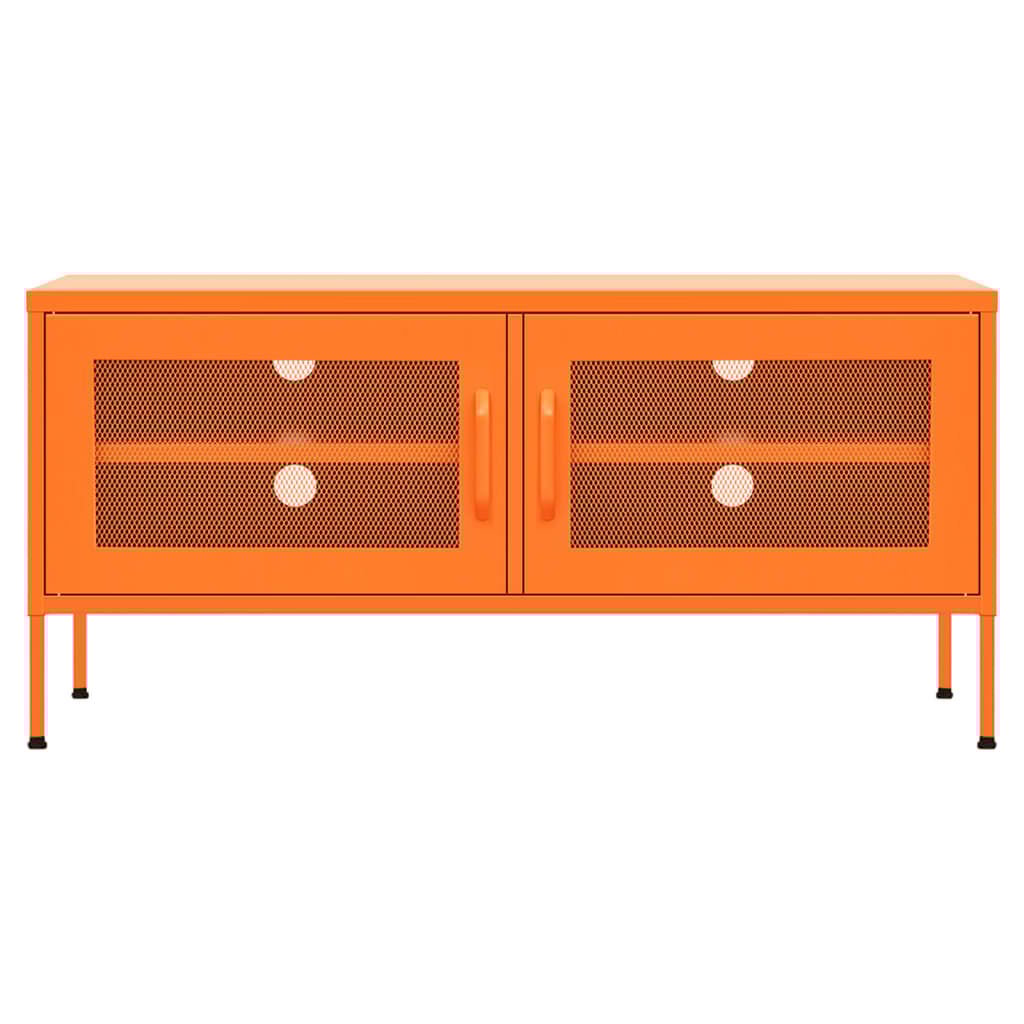 vidaXL TV Cabinet Orange 105x35x50 cm Steel
