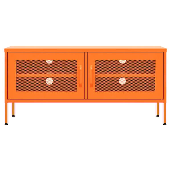 vidaXL TV Cabinet Orange 105x35x50 cm Steel