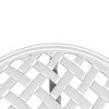 vidaXL Garden Table White Ø48x53 cm Cast Aluminium