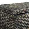 vidaXL Storage Box 120 cm Black Kubu Rattan and Solid Mango Wood