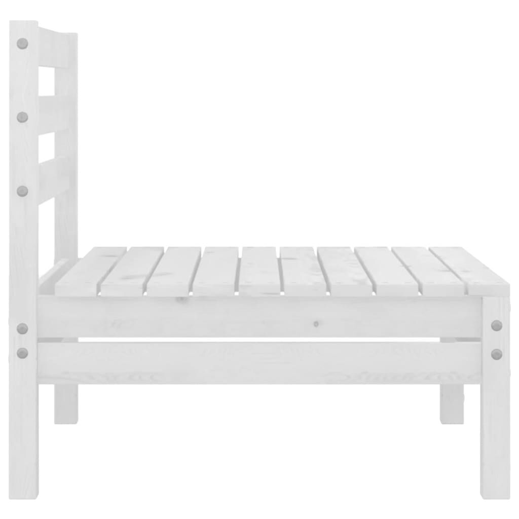 vidaXL 3 Piece Garden Lounge Set Solid Pinewood White