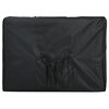 vidaXL Black Foldable Massage Table 4 Zones with Aluminium Frame