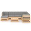 vidaXL 8 Piece Garden Lounge Set with Cushions Solid Pinewood