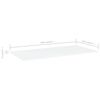 vidaXL Bookshelf Boards 4 pcs White 100x50x1.5 cm Engineered Wood