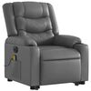 vidaXL Electric Stand up Massage Recliner Chair Grey Faux Leather