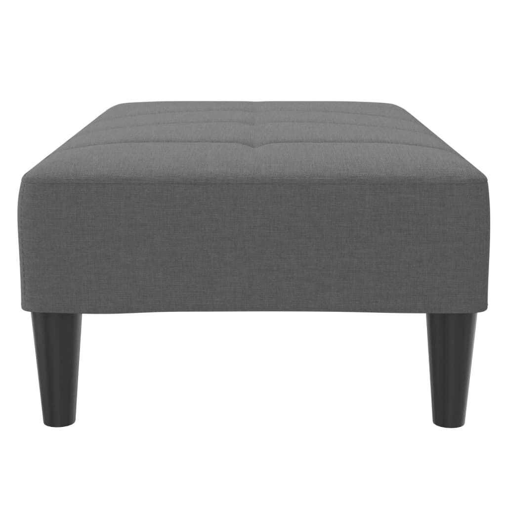 vidaXL Footstool Dark Grey 77x55x31 cm Fabric