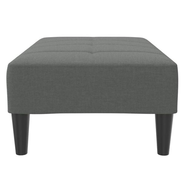 vidaXL Footstool Dark Grey 77x55x31 cm Fabric