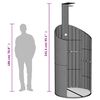 vidaXL Outdoor Shower Black 100x100x241.5 cm Poly Rattan and Acacia Wood