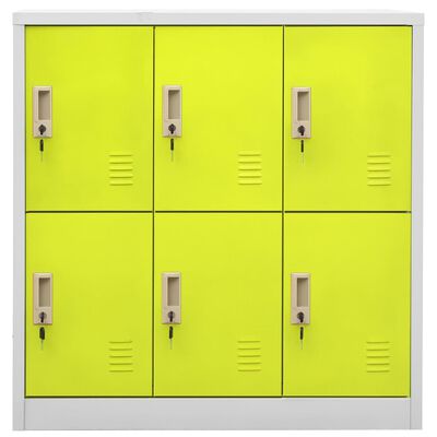 vidaXL Locker Cabinet Light Grey and Green 90x45x92.5 cm Steel