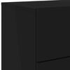 vidaXL Wall-mounted Bedside Cabinets with LED Lights 2 pcs Black