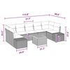 vidaXL Garden Sofa Set 8 pcs Black and turquoise
