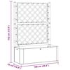 vidaXL Garden Raised Bed with Trellis and Self Watering System Mocha