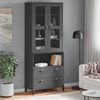 vidaXL Highboard VIKEN Anthracite Grey 80x40x200 cm Solid Wood Pine