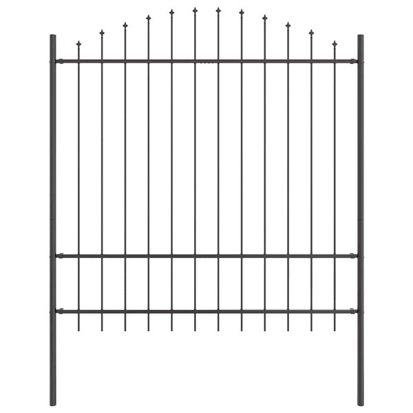 vidaXL Garden Fence Grey 170 x 215 cm Powder-Coated Steel