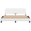 vidaXL Bed Frame "Dover" White 152x203 cm Queen Faux Leather