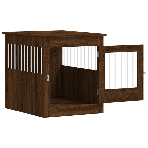 vidaXL Dog Crate Furniture Brown Oak 64.5x80x71 cm Engineered Wood